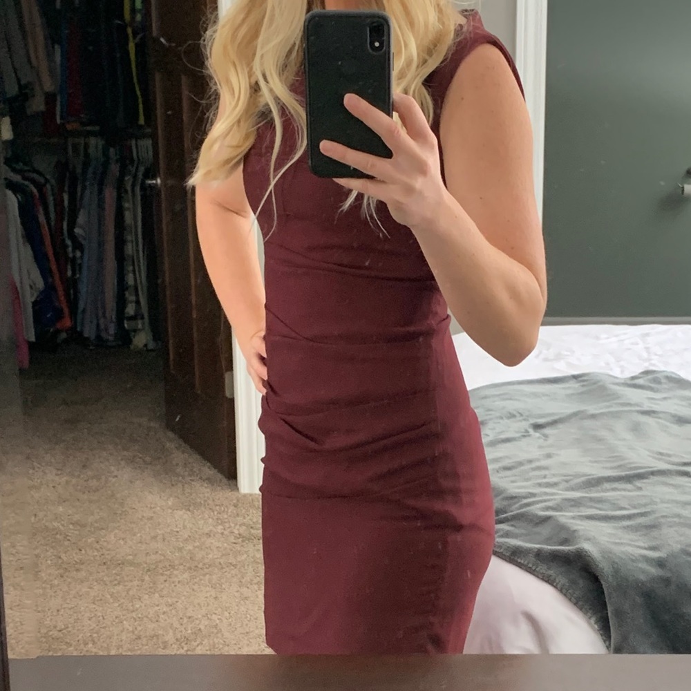 Burgundy dress